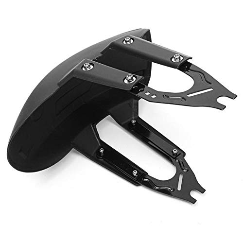 Black Motorcycle Fender Splash Guard - Rear Wheel Mudguard with Bracket for Road Protection