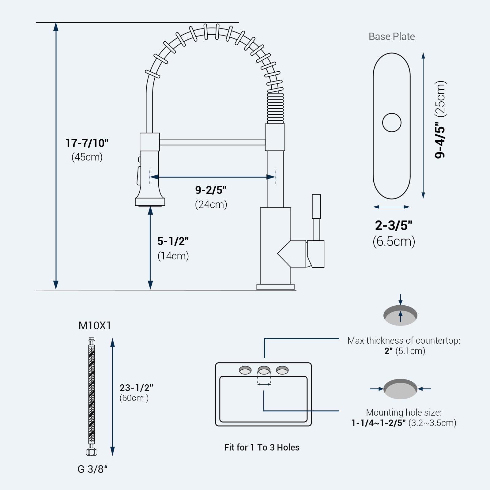 BLYLUND Commercial Stainless Steel Kitchen Faucet with Pull Down Sprayer, Spring Design, Triple Function Sprayer, Brushed Nickel Modern Sink Tap for Home & Restaurant Use
