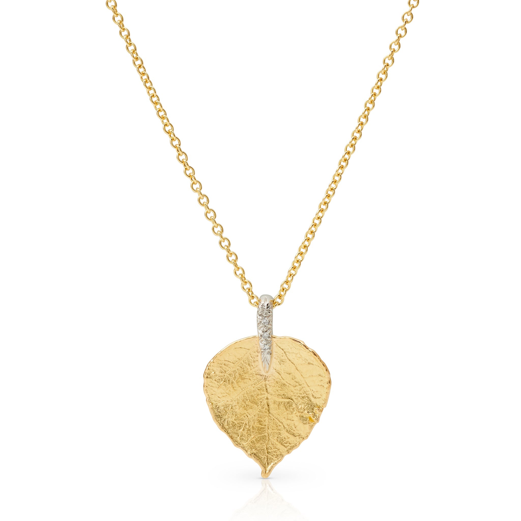 Elegant Aspen Leaf Pendant Necklace - Sterling Silver Nature-Inspired Jewelry for Women - Perfect for Everyday Wear, Gift Giving & Special Occasions