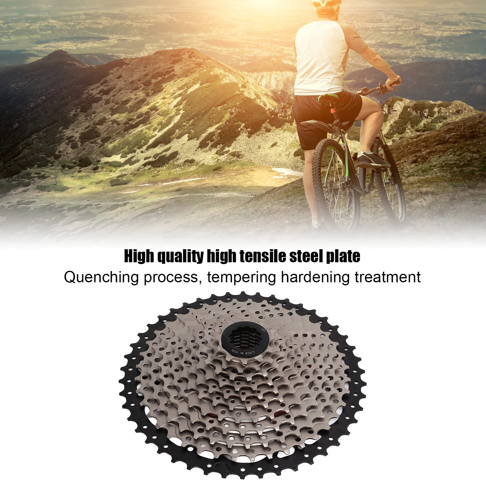 11-46T 11 Speed Bicycle Cassette Freewheel - Durable MTB Bike Sprocket Flywheel for Mountain Bikes - Perfect for Trail Riding, Commuting & Off-Road Cycling Accessories
