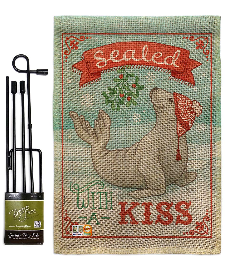 Winter Wonderland Burlap Garden Flag Set - Snowflake & Snowman Design for Outdoor Decor