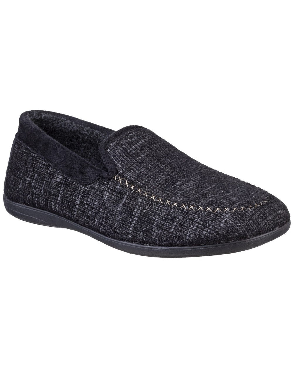 Cotswold Men's Stanley Loafer Slippers - Comfortable Leather House Shoes for Indoor & Outdoor Wear - Perfect for Home, Office, and Casual Outings