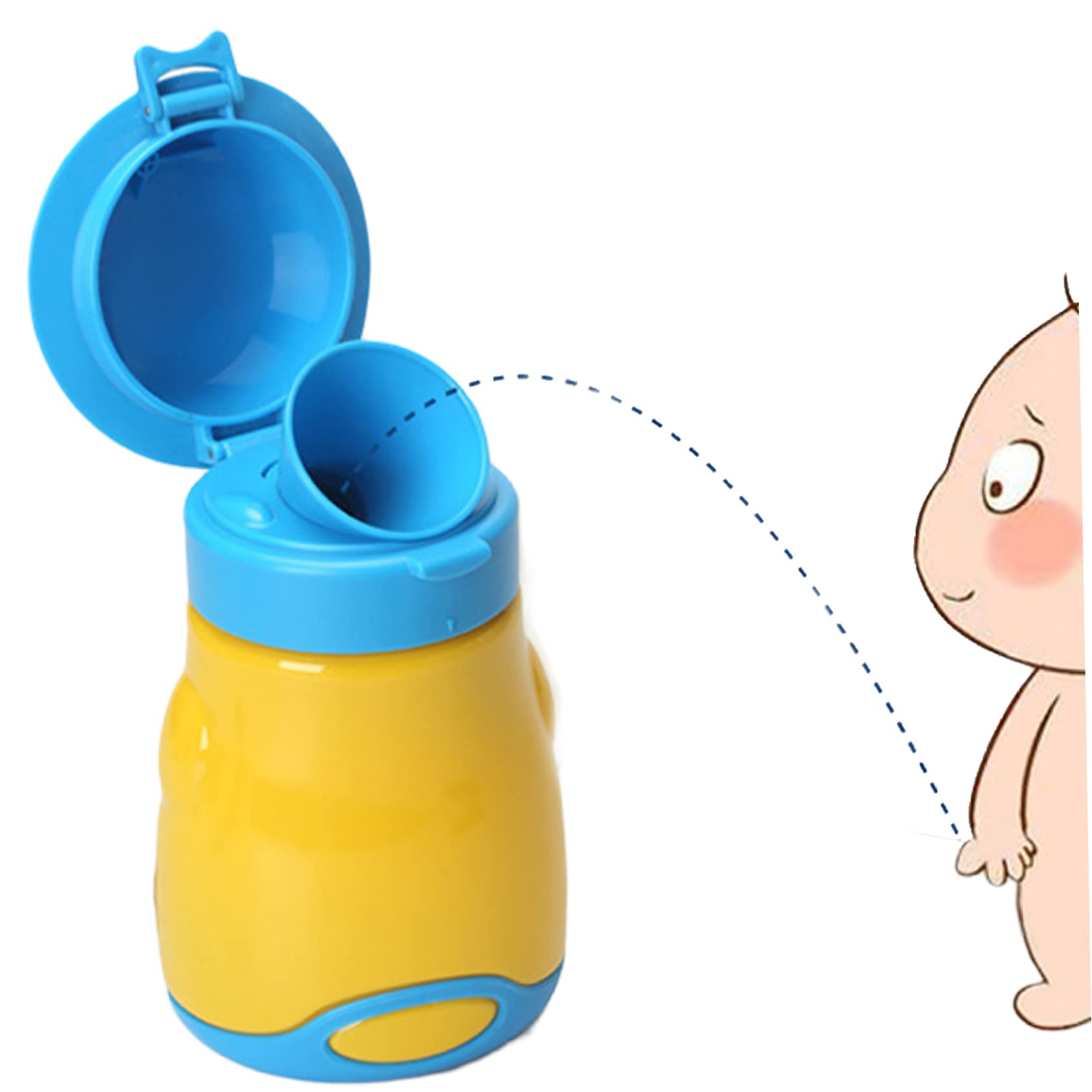 Portable Travel Potty for Toddlers - Kids Training Toilet & Urinal Cup for Boys & Girls - Emergency Camping Toilet for Outdoor, Travel & Home Use