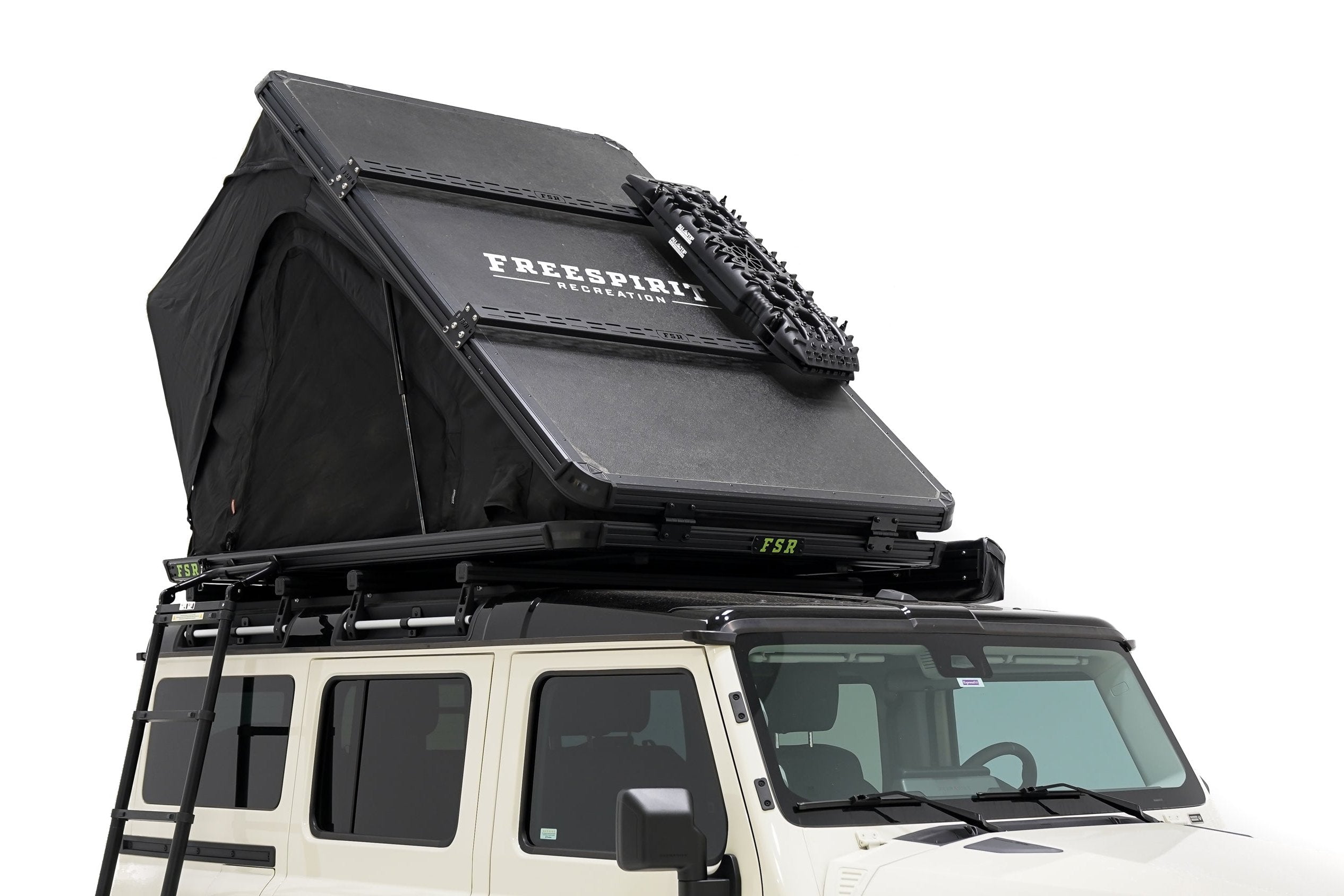 Freespirit Recreation Aspen V2 XL Rooftop Tent - 2-3 Person Waterproof Hard Shell Car Roof Top Camping Tent for SUV, Truck & Off-Road Vehicles - Perfect for Outdoor Adventures, Road Trips & Overlanding