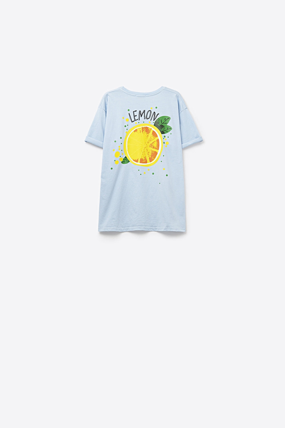 Italian Made Blue T-Shirt with Lemon Print - Casual Summer Wear for Men & Women