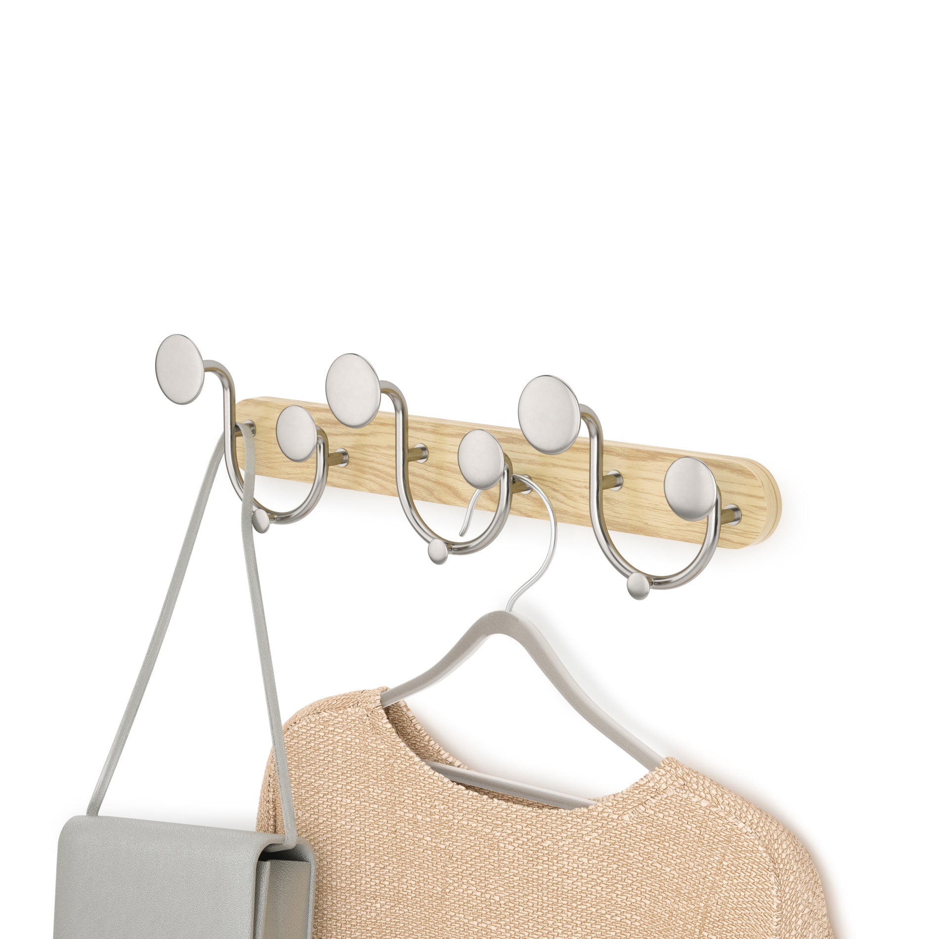 Melody 9 Wall Hooks - Heavy Duty Stainless Steel Hooks for Hanging Coats, Hats, Keys & Home Decor - Perfect for Entryway, Bathroom & Bedroom Organization