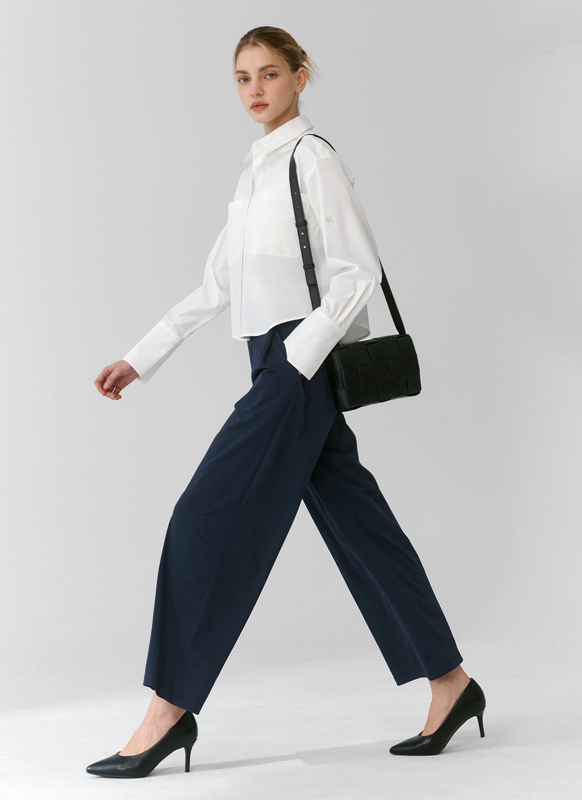 Ecodex All Banding Semi Wide Pants for Women - Comfortable Stretch High Waist Trousers | Perfect for Office, Travel & Casual Wear