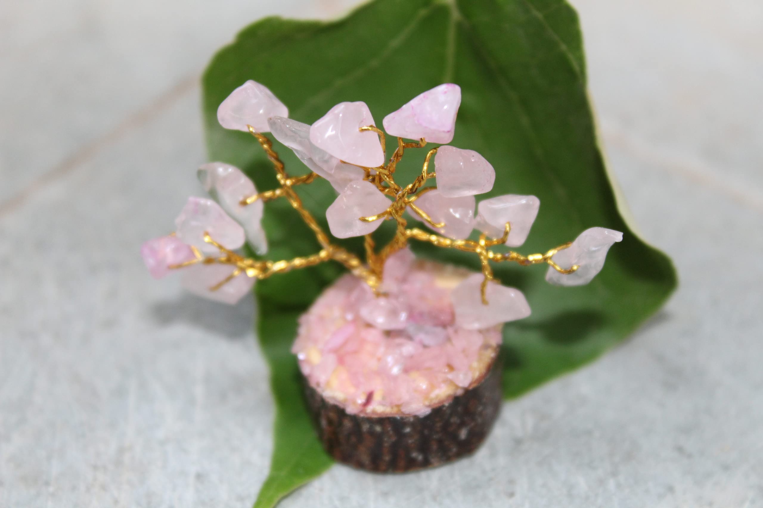 Authentic Rose Quartz Gemstone Money Tree Bonsai - Healing Crystal for Chakra Balancing, Reiki Energy & Feng Shui - Home Office Desk Decor, Spiritual Gift (Perfect for Meditation Spaces & Positive Energy)