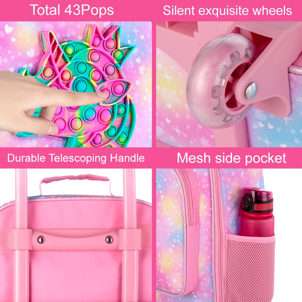 **Kids Rolling Suitcase with Wheels - Durable Carry-On Luggage for Toddlers, Boys & Girls - Perfect for Travel, School Trips & Family Vacations**
