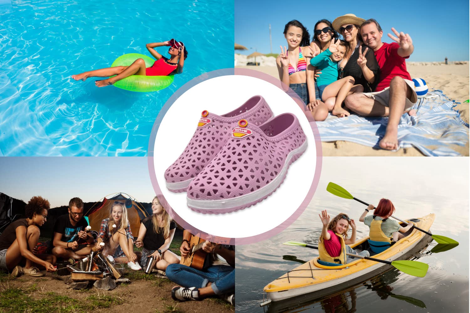 Women's Non-Slip Vented Water Shoes for Beach, Pool, and Outdoor Activities by Shore Point - Easy Care and Comfortable for Swimming, Yoga, and Hiking