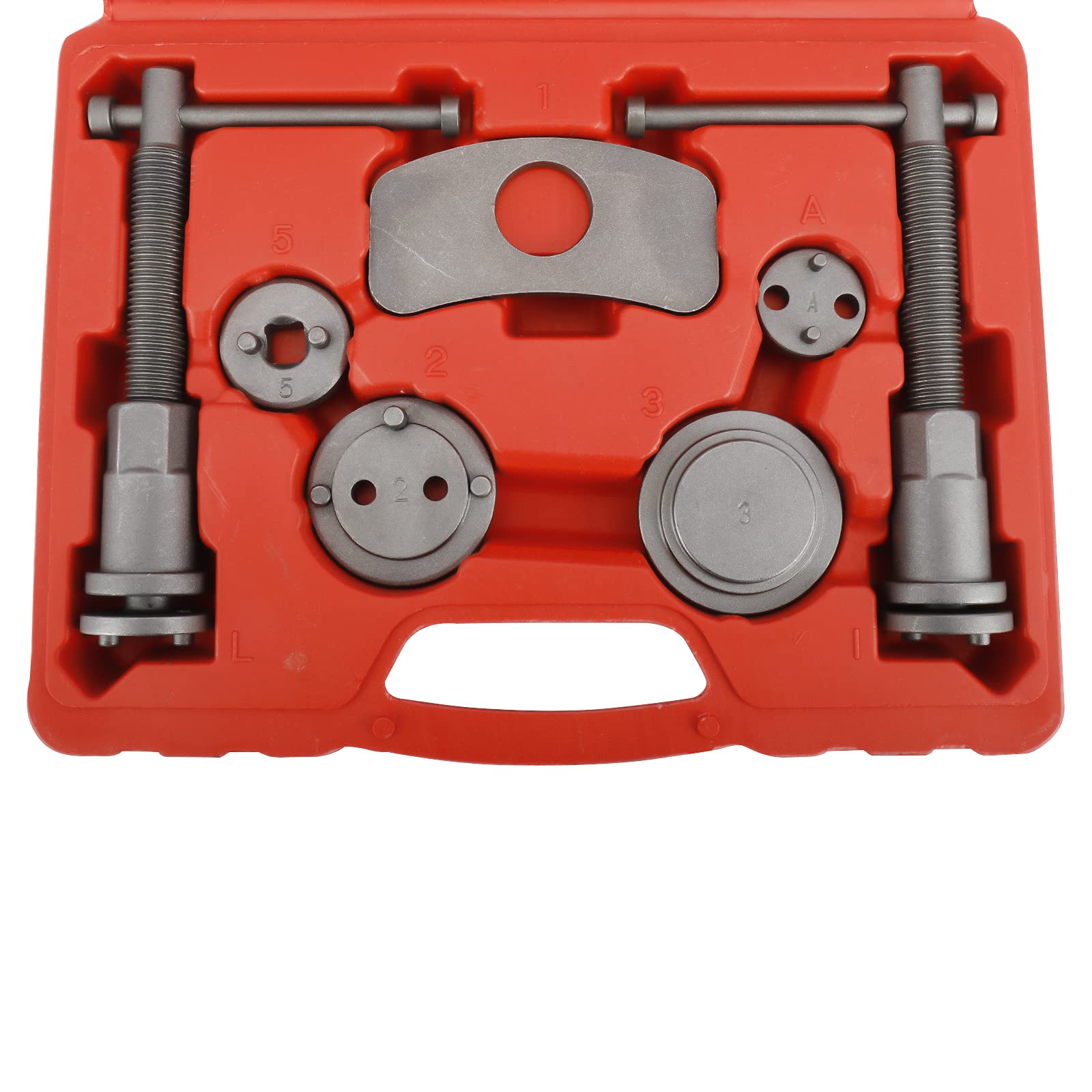 KUNTEC 18-Piece Disc Brake Caliper Tool Kit - Brake Caliper Piston Compressor & Wind Back Tool Set for Brake Pad Replacement - Perfect for DIY Car Maintenance & Professional Auto Repair