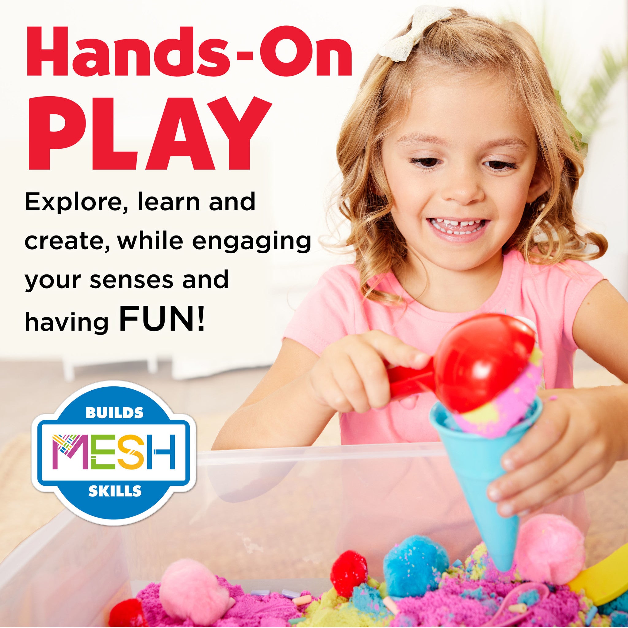 Sensory Bin Ice Cream Shop - Pretend Play Toy for Kids, Fine Motor Skills Development, Montessori Learning Activity - Perfect for Toddlers & Preschoolers at Home or Classroom