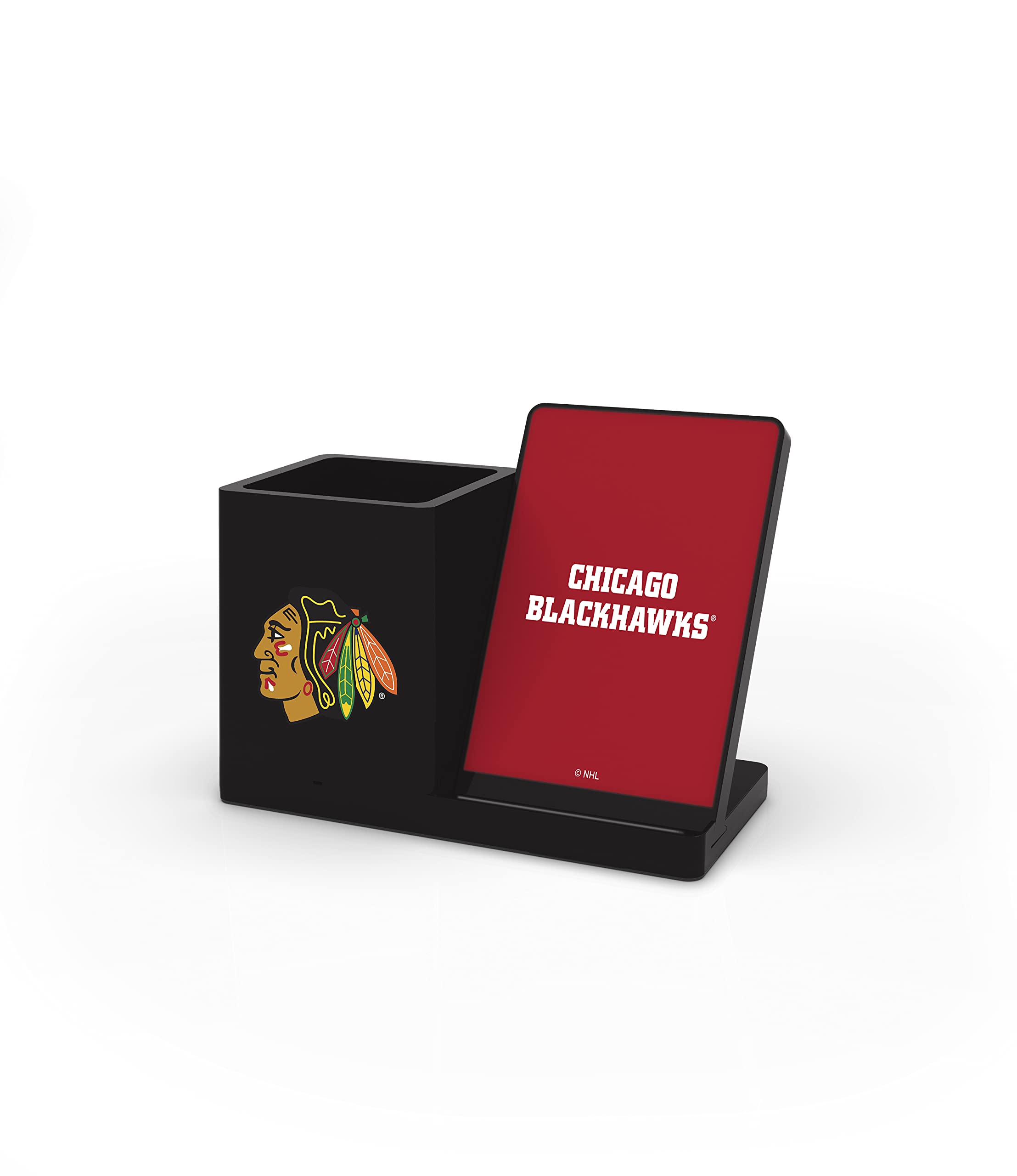SOAR NHL Wireless Charger & Desktop Organizer - Fast Qi Charging Station with Phone Stand, Multi-Device Holder for Office, Home & Gaming Setup - Perfect for iPhone, Android & AirPods