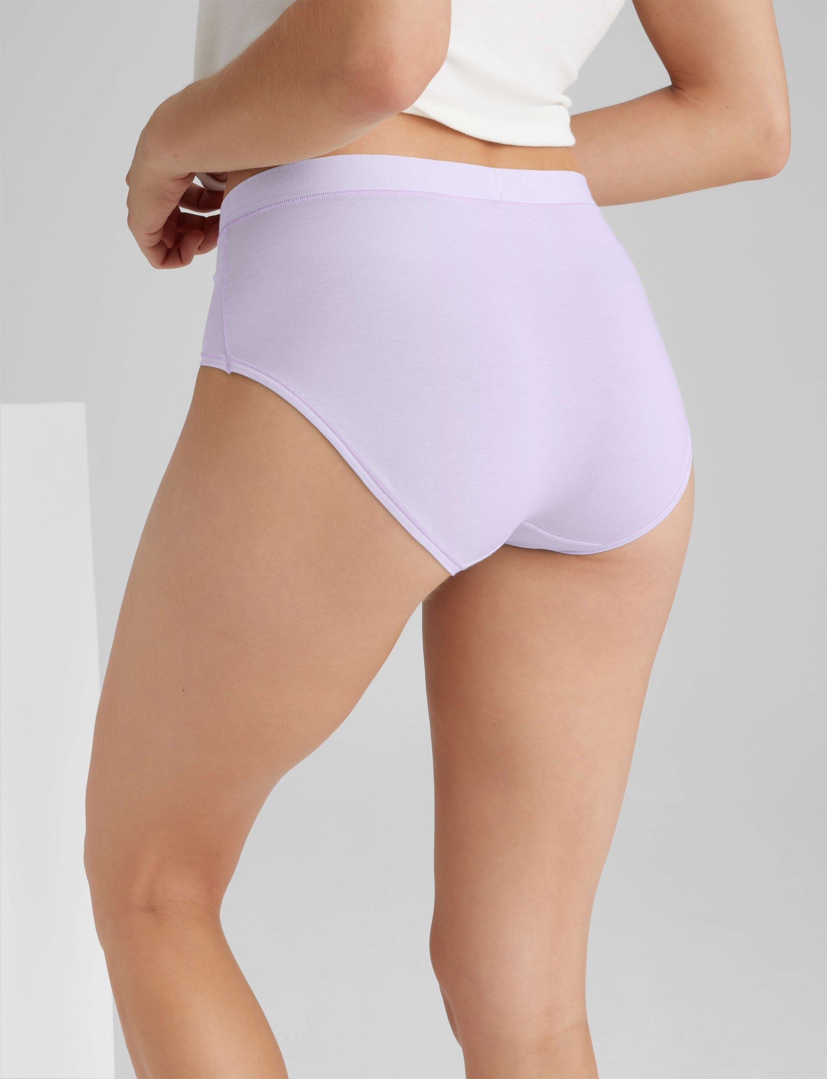 Women's High Rise Cotton Briefs - Soft & Breathable Underwear (6 Pack) for Everyday Comfort & Lounge Wear