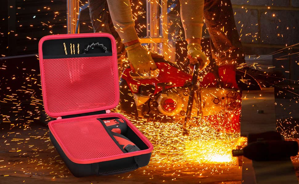AVID POWER 12V Cordless Drill Hard Case Replacement - Durable Protective Storage for Power Drill Set - Perfect for DIY Projects, Home Repairs & Professional Worksites