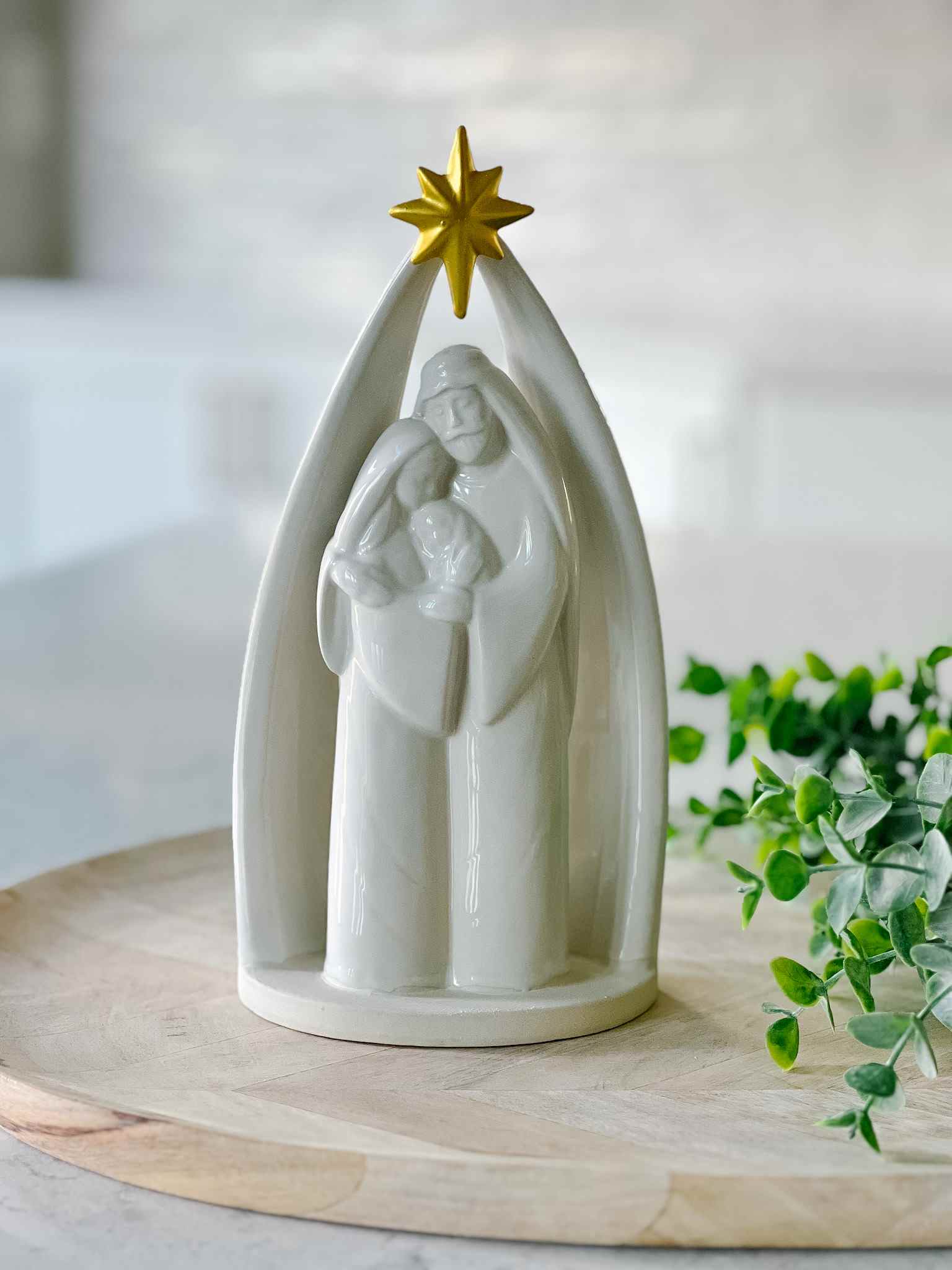 Hand-Painted Ceramic Holy Family Nativity Set - Perfect for Christmas Decor, Home Altar & Gift Giving