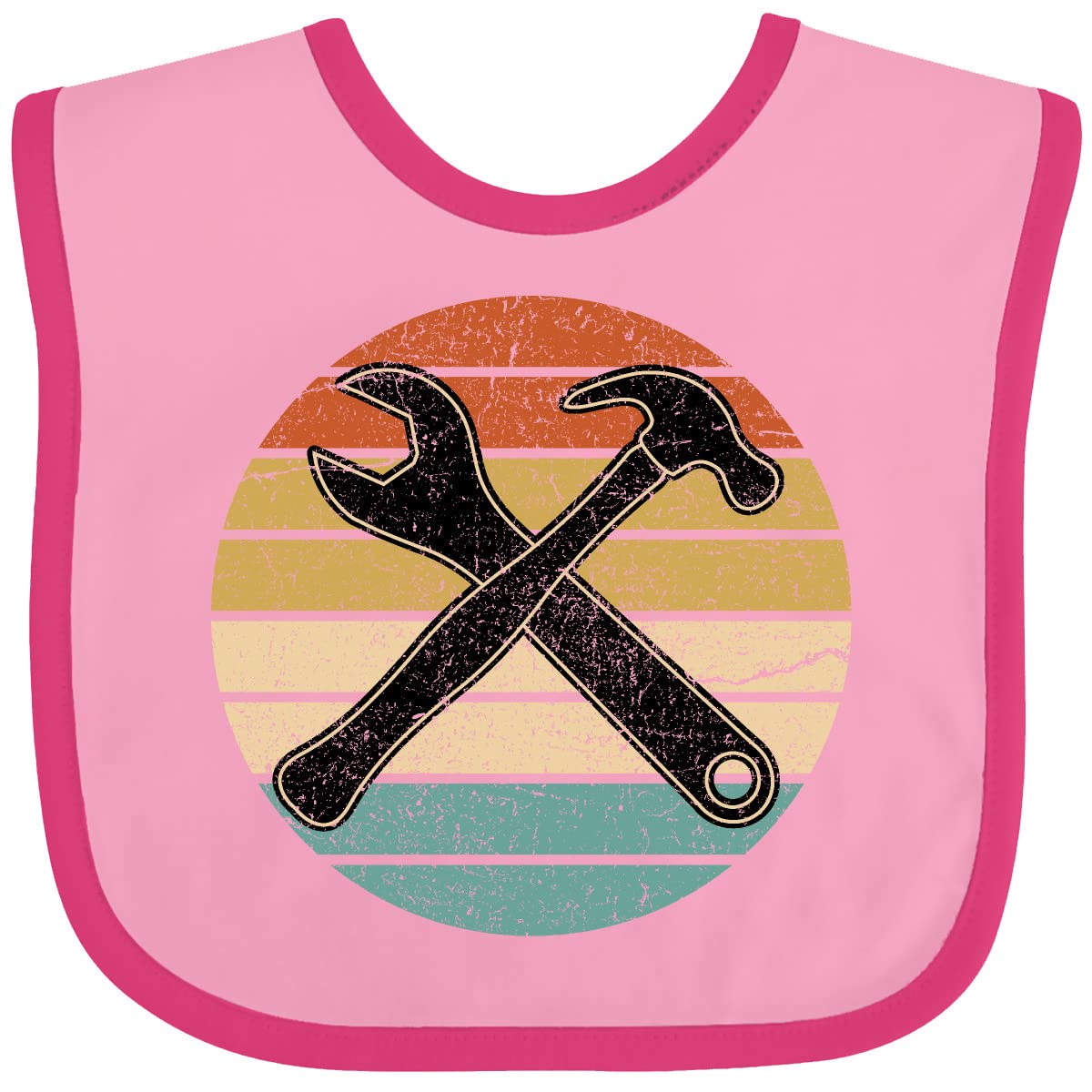 Inktastic Mechanic Tool Set - Durable Handyman Baby Bib for Boys & Girls - Perfect for DIY Enthusiasts, Construction Theme Parties & Messy Mealtime Fun