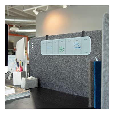 U Brands Cubicle Glass Dry Erase Board - Undated Weekly Planner, 20