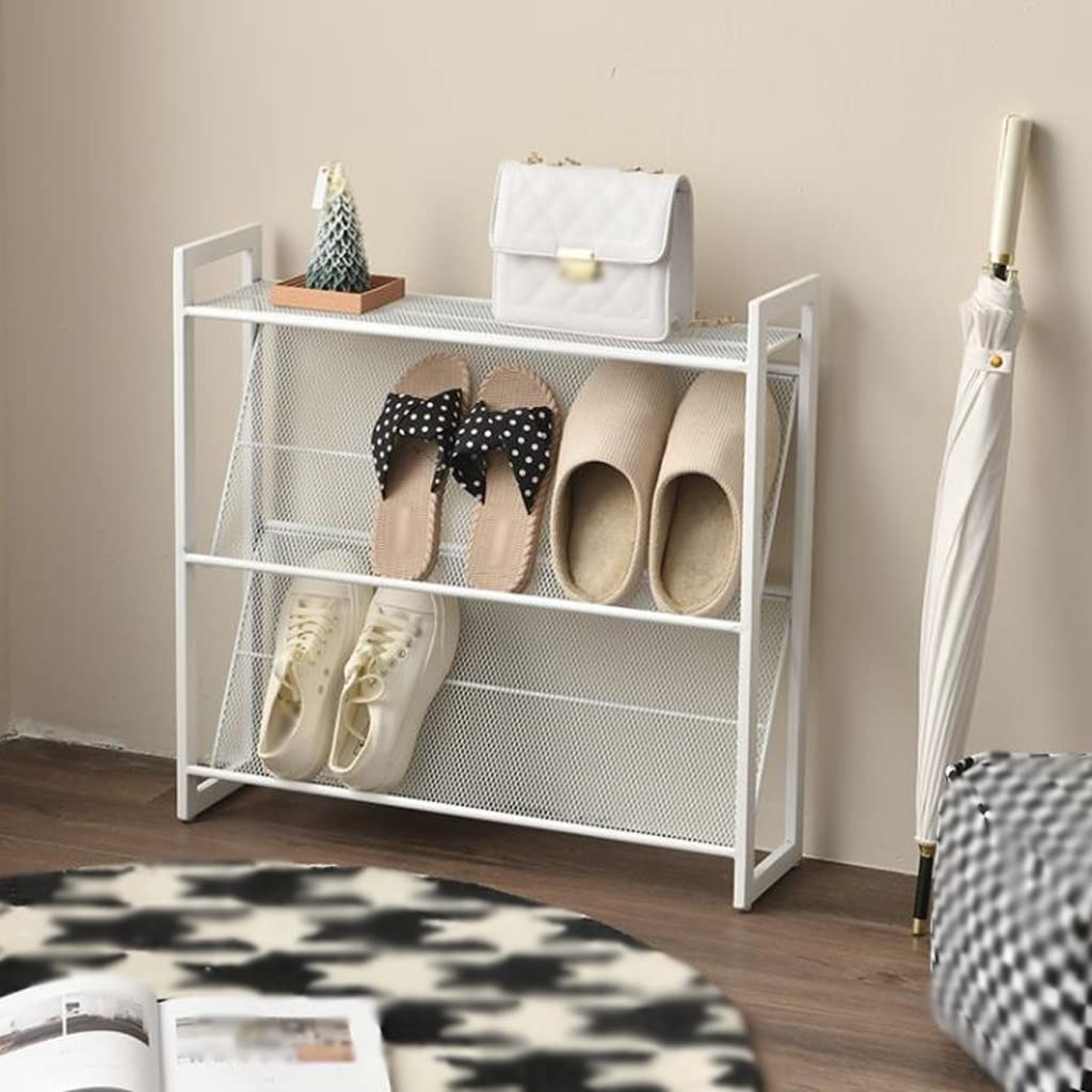 Sturdy Metal Shoe Rack Organizer - 5-Tier Space Saving Shoe Storage for Bedroom, Living Room & Entryway - Rustproof Wrought Iron Multi-Layer Shoe Shelf (Black) - Perfect for Small Spaces & Apartment Organization