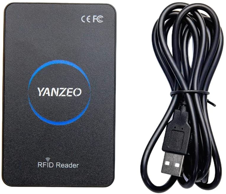YANZEO SR360 UHF RFID Reader Writer 865MHz-915MHz Desktop Access Control System with Keyboard Emulation for POS, Warehousing & Inventory Management - Ideal for Retail Stores, Warehouse Tracking and Security Systems