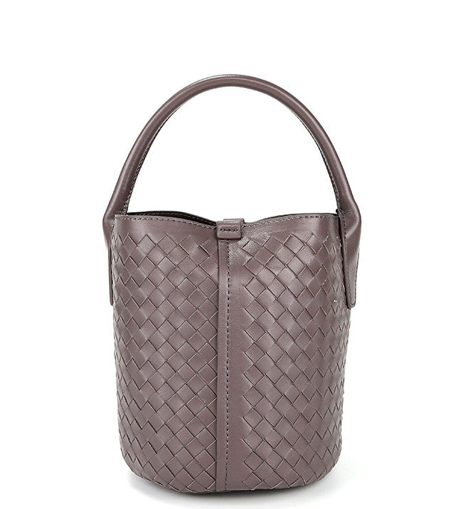 Handwoven Lambskin Bucket Bag for Women - Soft Leather Crossbody Purse with Adjustable Strap - Perfect for Travel, Shopping & Everyday Use