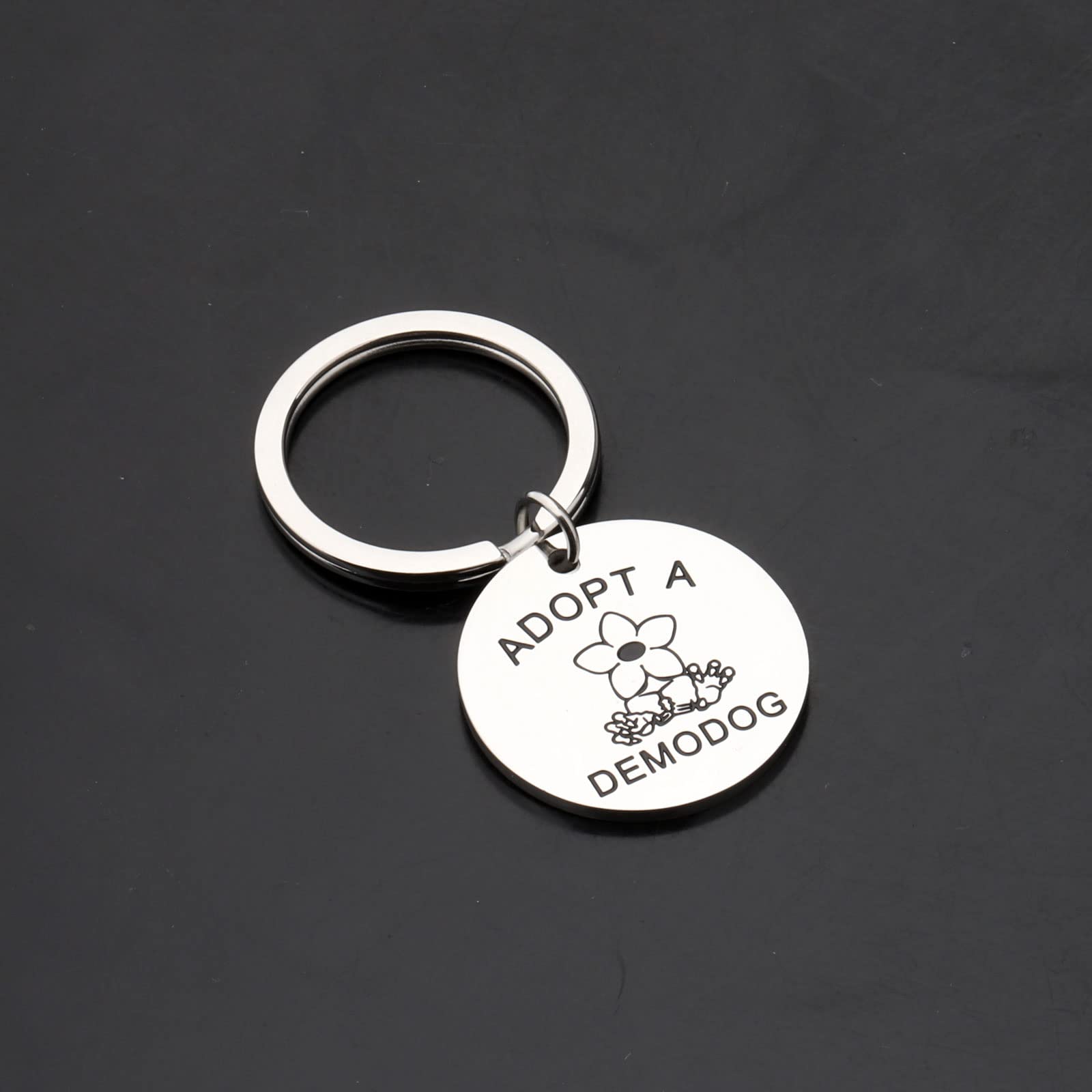 Adopt A Demodog Keychain - Stranger Things TV Show Inspired Pet Lover Gift - Perfect for Dog Adoption, Birthday & Christmas Presents - Great for Backpacks, Keyrings & Fan Collections