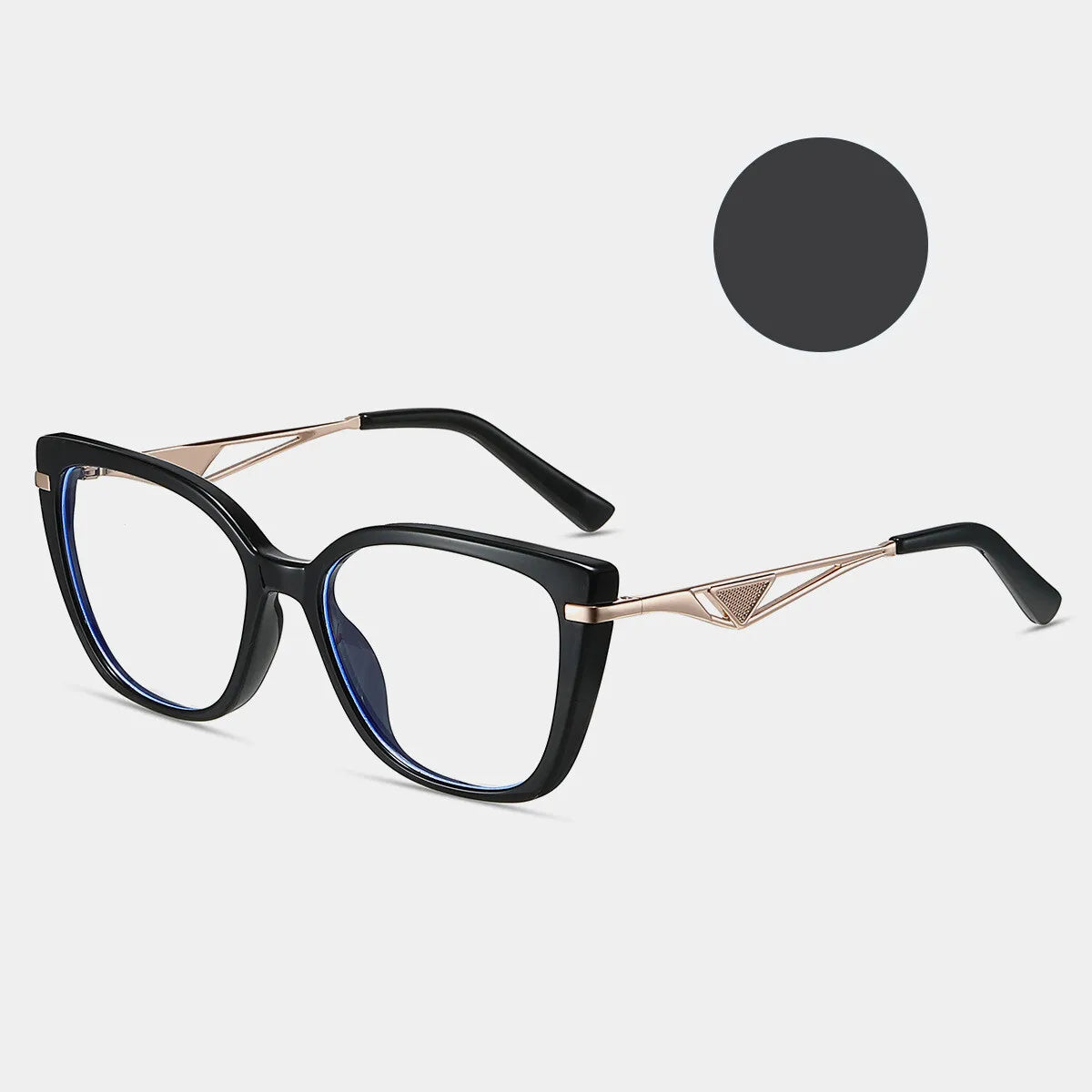 CCspace Women's Full Rim Square Cat Eye Titanium Eyeglasses Frame - Lightweight TR90 Material for All-Day Comfort - Perfect for Office, Reading & Fashion Accessories