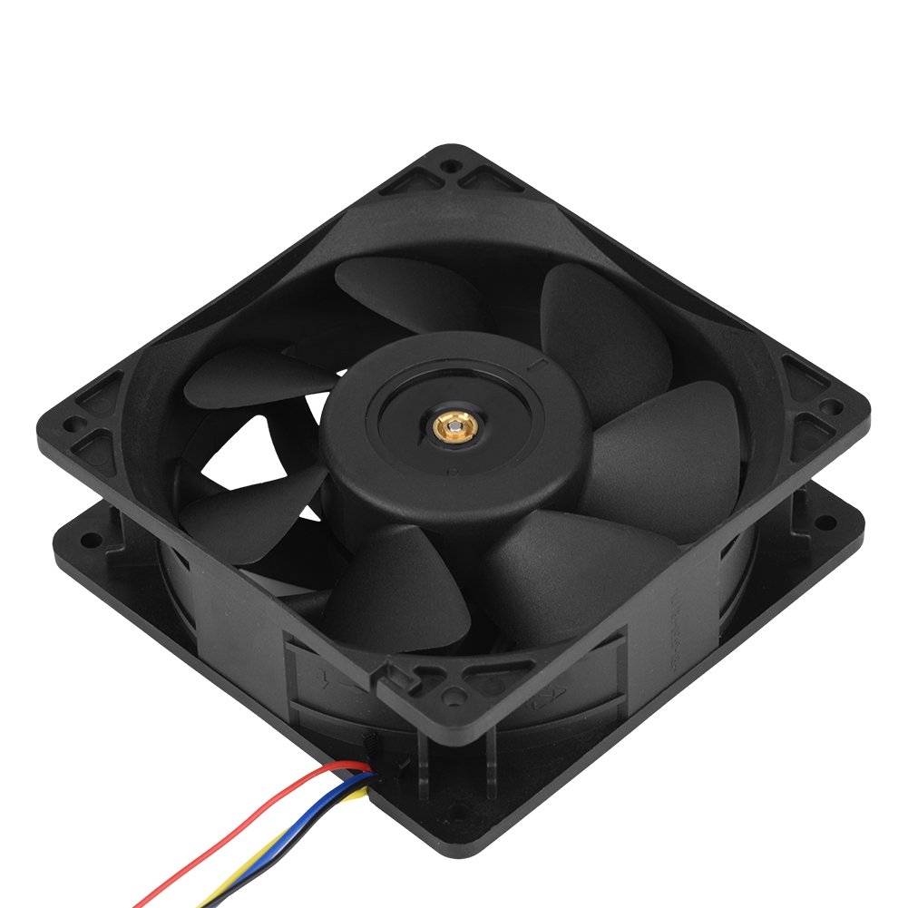 High Performance 6000RPM Ultra Quiet 4-Pin PWM CPU Cooling Fan - DC 12V 2.7A Brushless PC Case Fan for Antminer S7 S9 - Perfect for Cryptocurrency Mining Rigs & High-End Gaming PCs