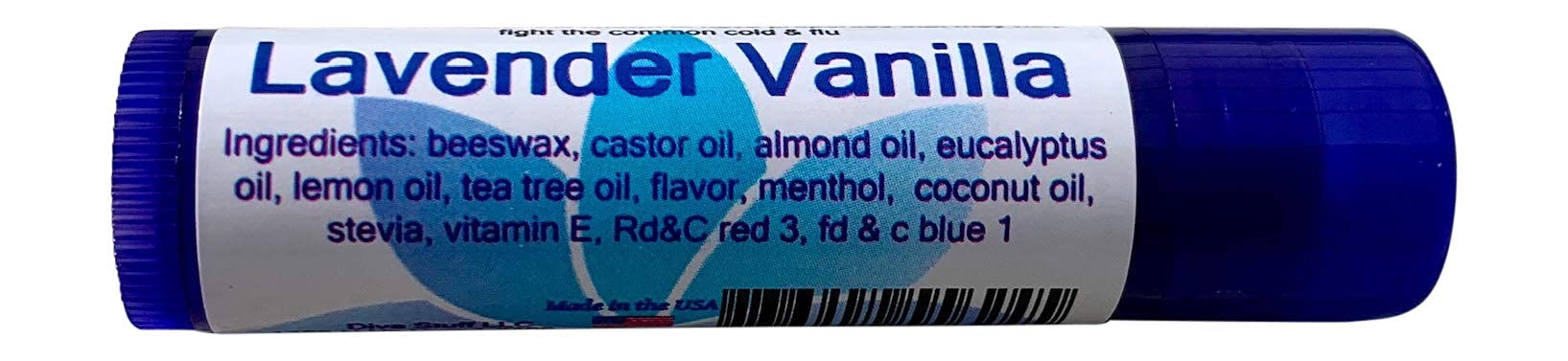 Diva Stuff Cold Kicker Lip Slicker - Lavender Vanilla Flavor Lip Balm for Dry, Chapped Lips | Soothing & Nourishing with Menthol | Perfect for Winter, Skiing & Outdoor Activities