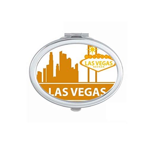 DIYthinker Welcome to Las Vegas Nevada America Mirror - Portable Folding Double-Sided Makeup Mirror for Travel & Home Use