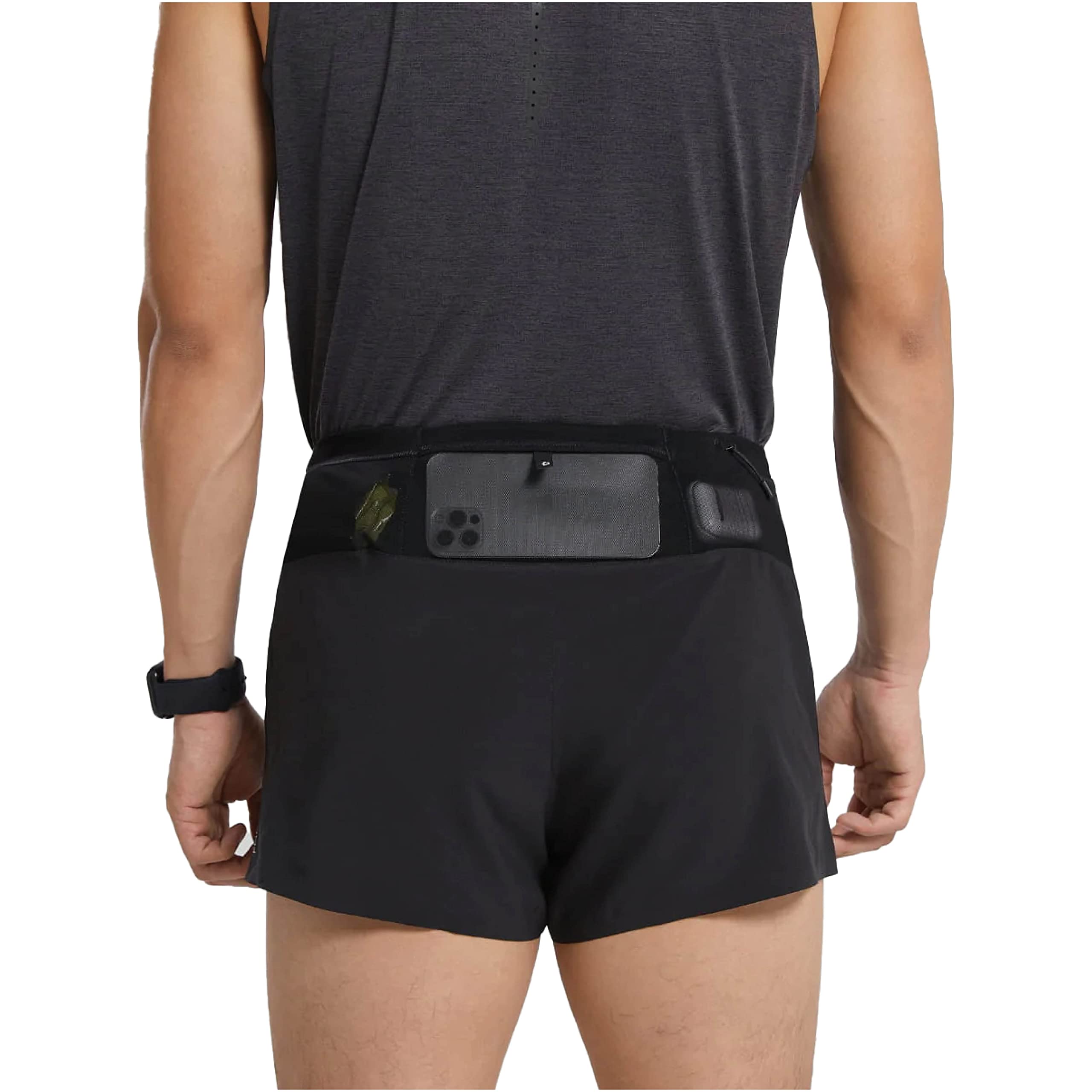 FlipBelt Black Athletic Running Shorts for Men - Lightweight Moisture Wicking Workout Shorts with Pockets (XS-XL) - Perfect for Jogging, Gym Training & Outdoor Sports