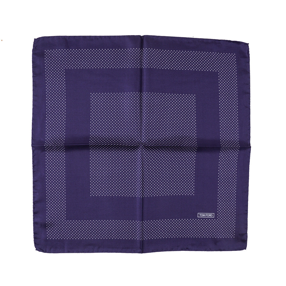 Tom Ford Dot Print Pocket Square - Luxury Silk Pocket Square for Men - Elegant Fashion Accessory for Suits, Weddings & Formal Events