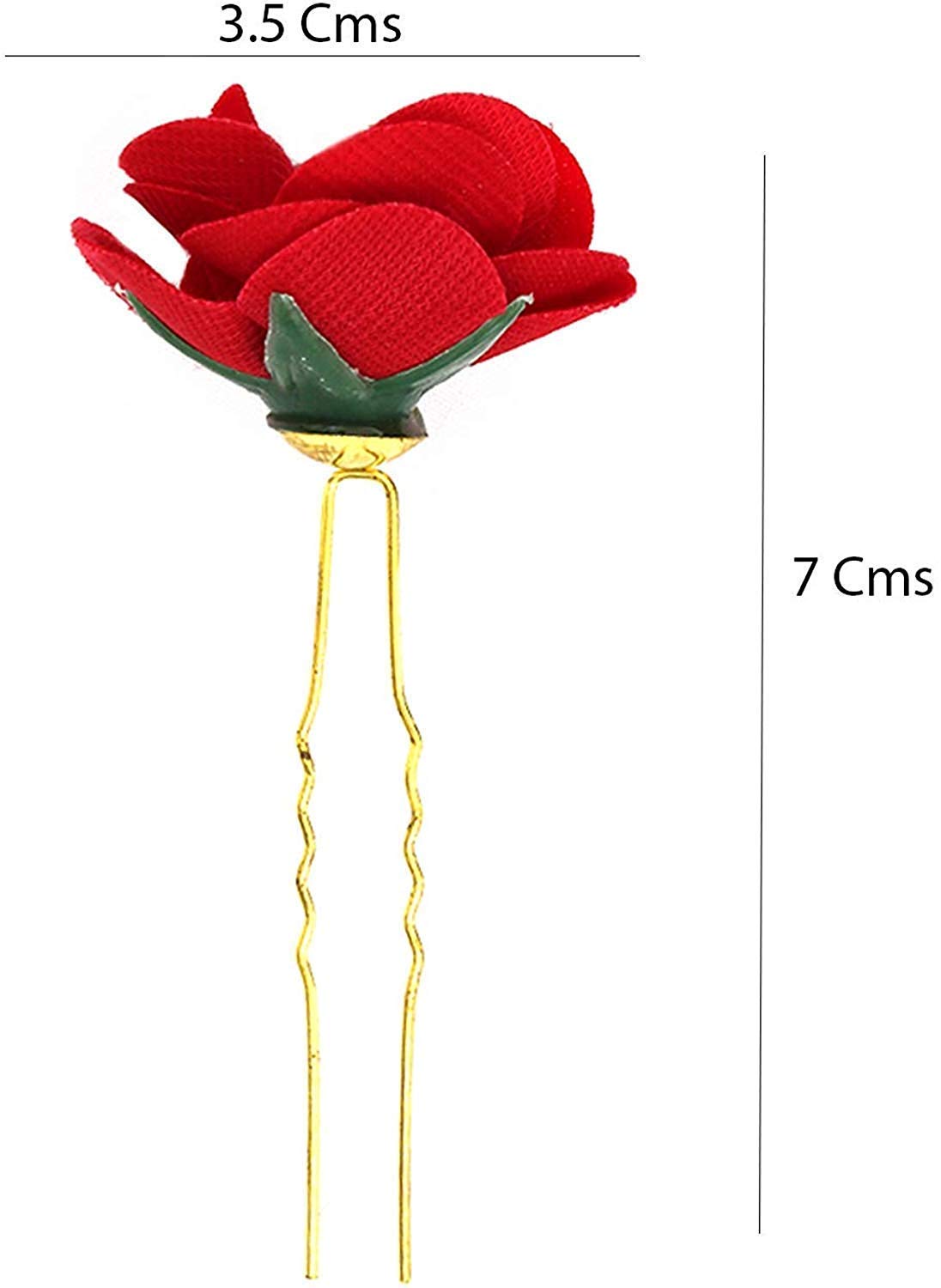 Bridal Hair Pins Set of 12 - Rose Jura Metal Hair Accessories for Women | Wedding & Party Use