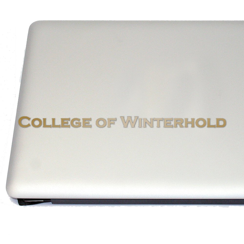 College of Winterhold Vinyl Decal - Gold Cosplay & Fan Gear for Skyrim Fans | Perfect for Laptops, Cars & Gaming Setups