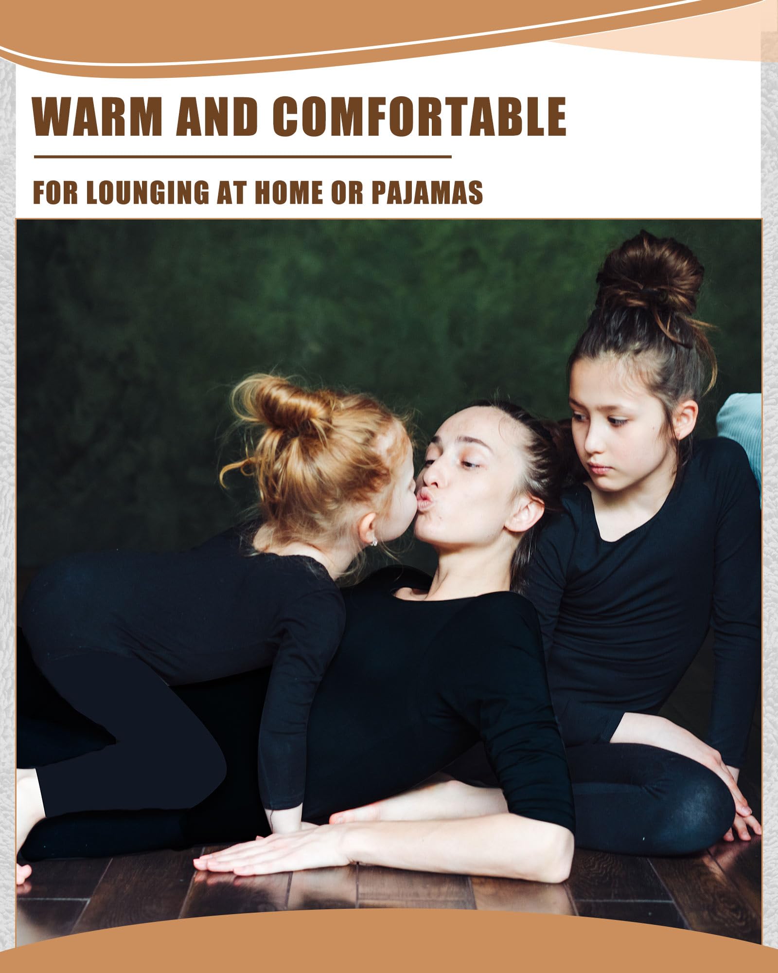 Jecery 8-Pack Women's Thermal Long Sleeve Shirts - Crew Neck Base Layer Top Set for Winter Warmth | Perfect for Layering, Outdoor Activities & Cold Weather Workouts