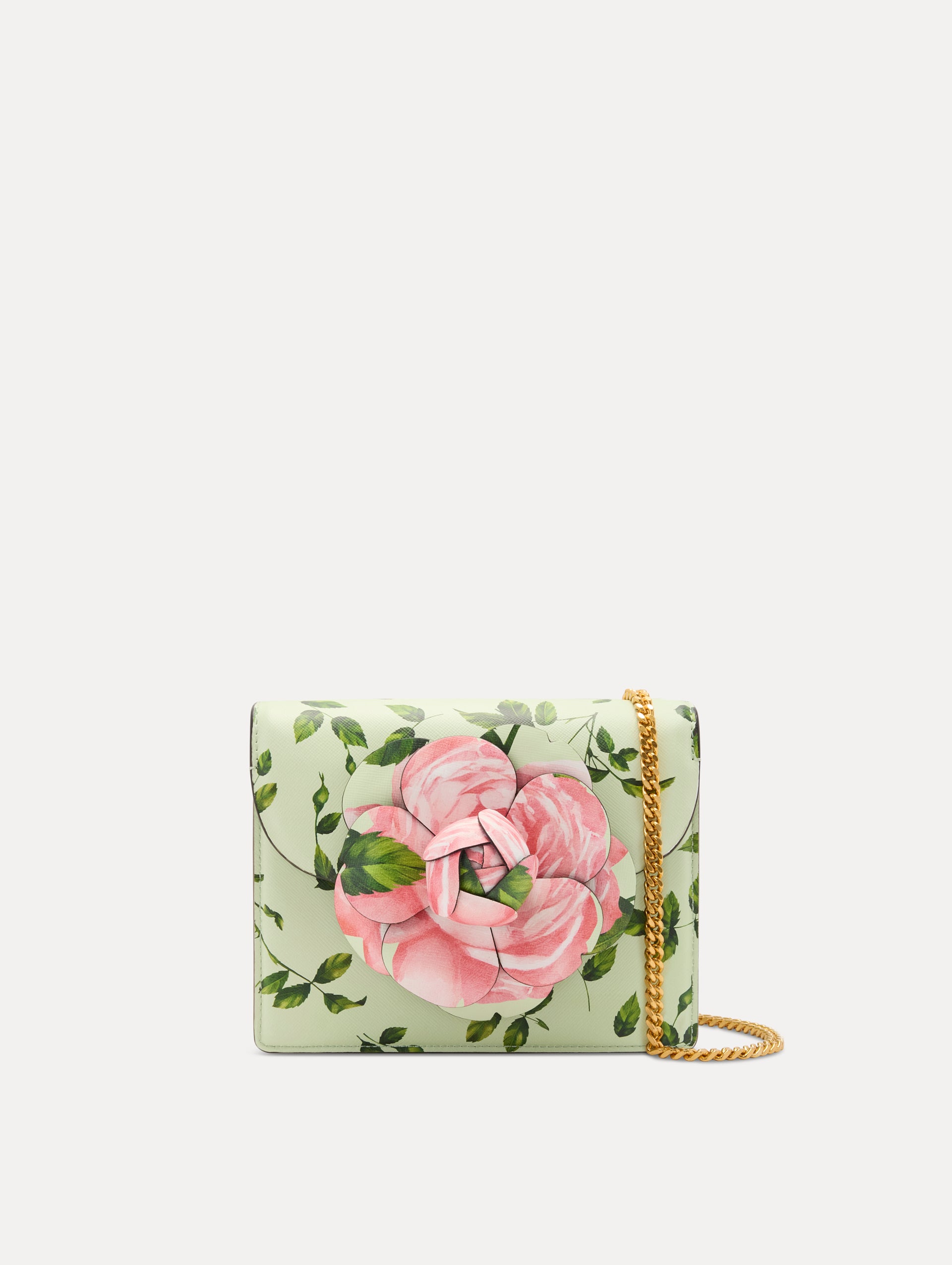 English Rose Printed Mini TRO Crossbody Bag - Vintage Floral Purse for Women, Perfect for Date Night, Shopping & Travel Accessories