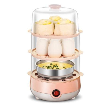Electric Egg Cooker - 1-14 Egg Capacity, Hard & Medium Boiled, 2-Layer Design, Multi-Purpose (Pink) | Perfect for Breakfast, Meal Prep & Healthy Eating