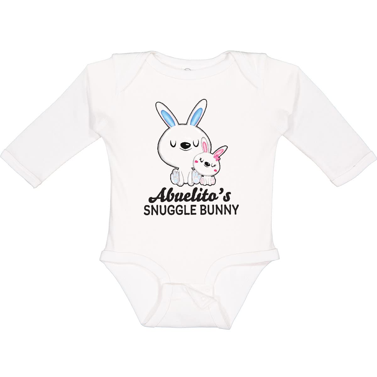 Inktastic Abuelitos Snuggle Bunny Easter Long Sleeve Baby Bodysuit - Cute Easter Outfit for Newborns & Infants - Perfect for Easter Photos, Family Gatherings & Spring Celebrations
