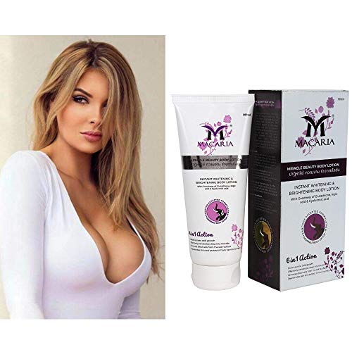 MACARIA Miracle Beauty Body Lotion - Face & Body Moisturizer for Men | Skin Brightening & Lightening Cream | Hydrating Daily Care for Dry Skin - Perfect for Gym, Travel & Post-Shave Use