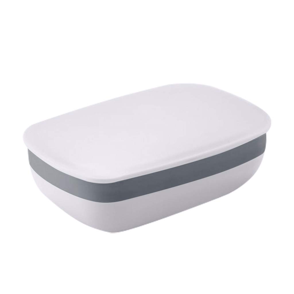 Kingtowag Portable Soap Box with Lid - Waterproof Travel Soap Holder for Bathroom, Hotel & Camping - Compact Soap Saver Case & Mini Trash Can (White, 1-Pack) - Perfect for Travel, Gym & Home Organization