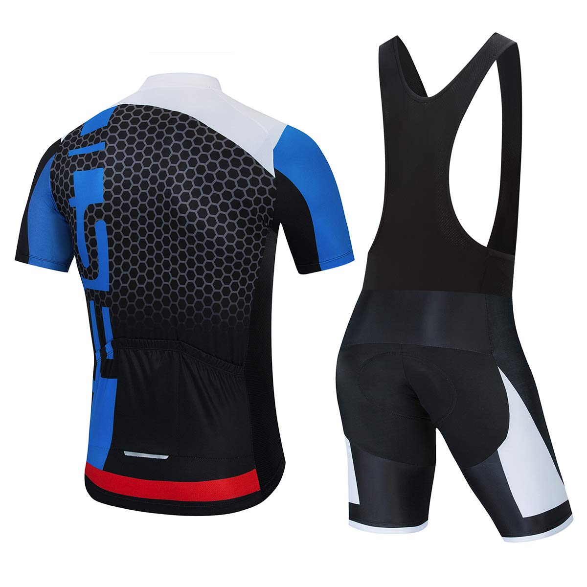 Men's Cycling Jersey Set - Breathable Short Sleeve Bike Jersey & Padded Cycling Shorts for Mountain Biking & Road Cycling | Perfect for Summer Training, Commuting & Outdoor Sports