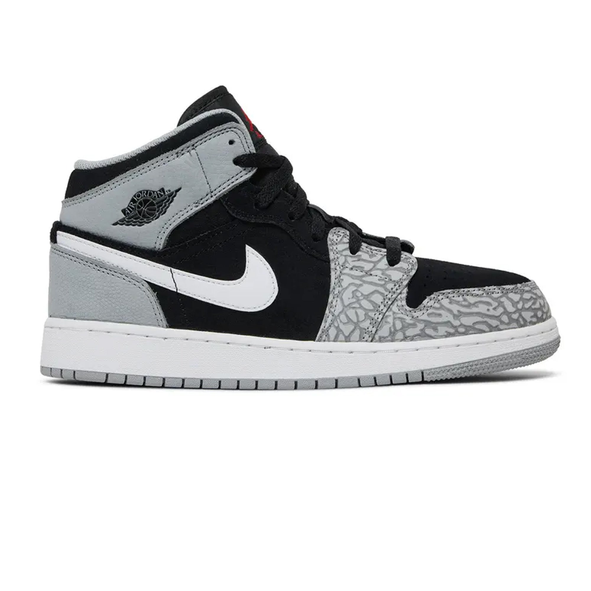 Air Jordan 1 Mid 'Elephant Print' GS Basketball Shoes for Girls (2022) - Stylish Sneakers for School, Sports & Casual Wear