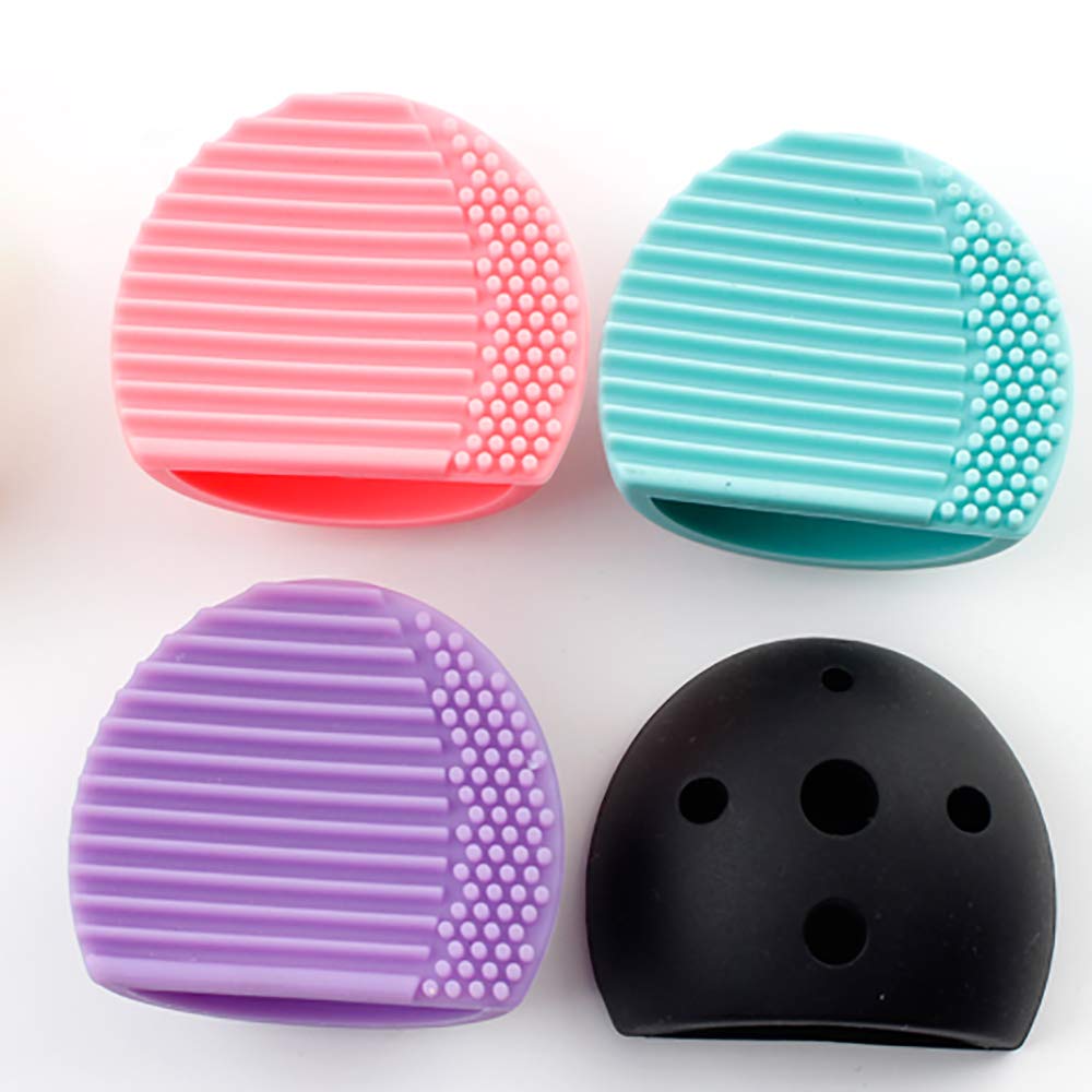 2 Pcs Silicone Makeup Brush Cleaner Eggs - Gentle & Effective Makeup Tool for Cleaning Brushes, Perfect for Home & Travel Use