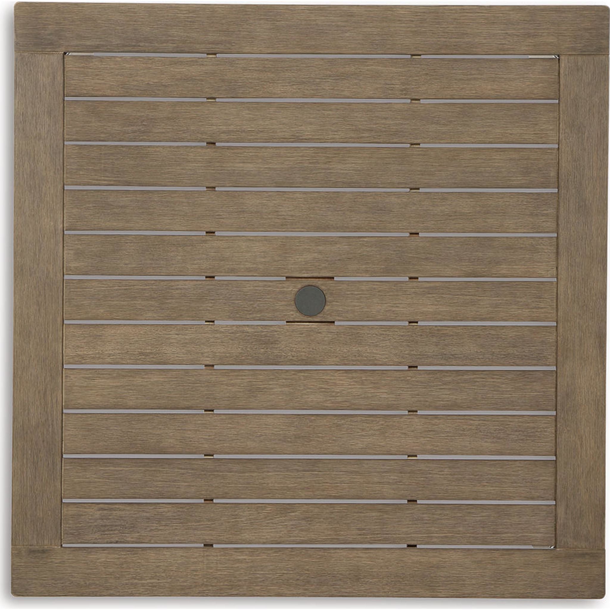 Sturdy Aria Plains Outdoor Dining Table in Brown - Perfect for Patio, Garden, and Backyard Entertaining
