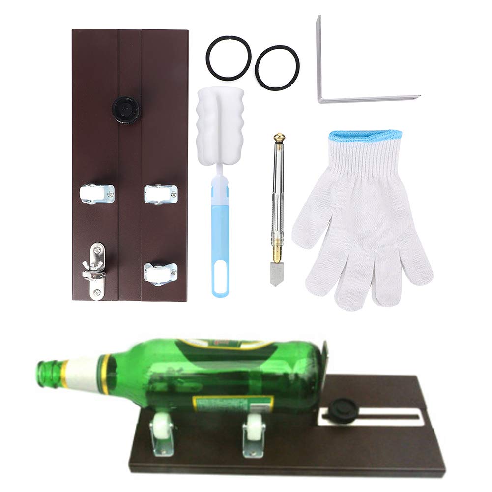 Taidda Professional Bottle Cutter Kit - Sturdy Glass Bottle Cutting Tool for Wine, Champagne, Beer & Whiskey Bottles - DIY Craft Projects, Home Decor, Upcycling Glassware