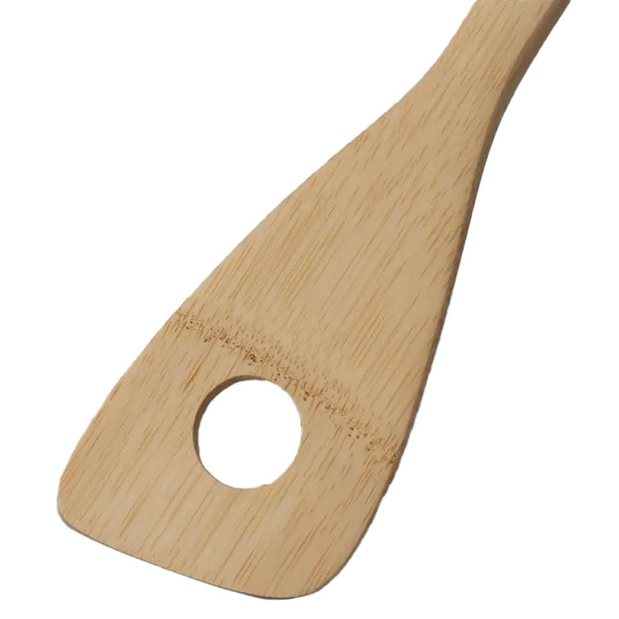 Premium Bamboo Cooking Spatula - Eco-Friendly Wooden Kitchen Utensil for Non-Stick Pans, Stirring, Flipping & Serving - Ideal for Healthy Cooking & Baking