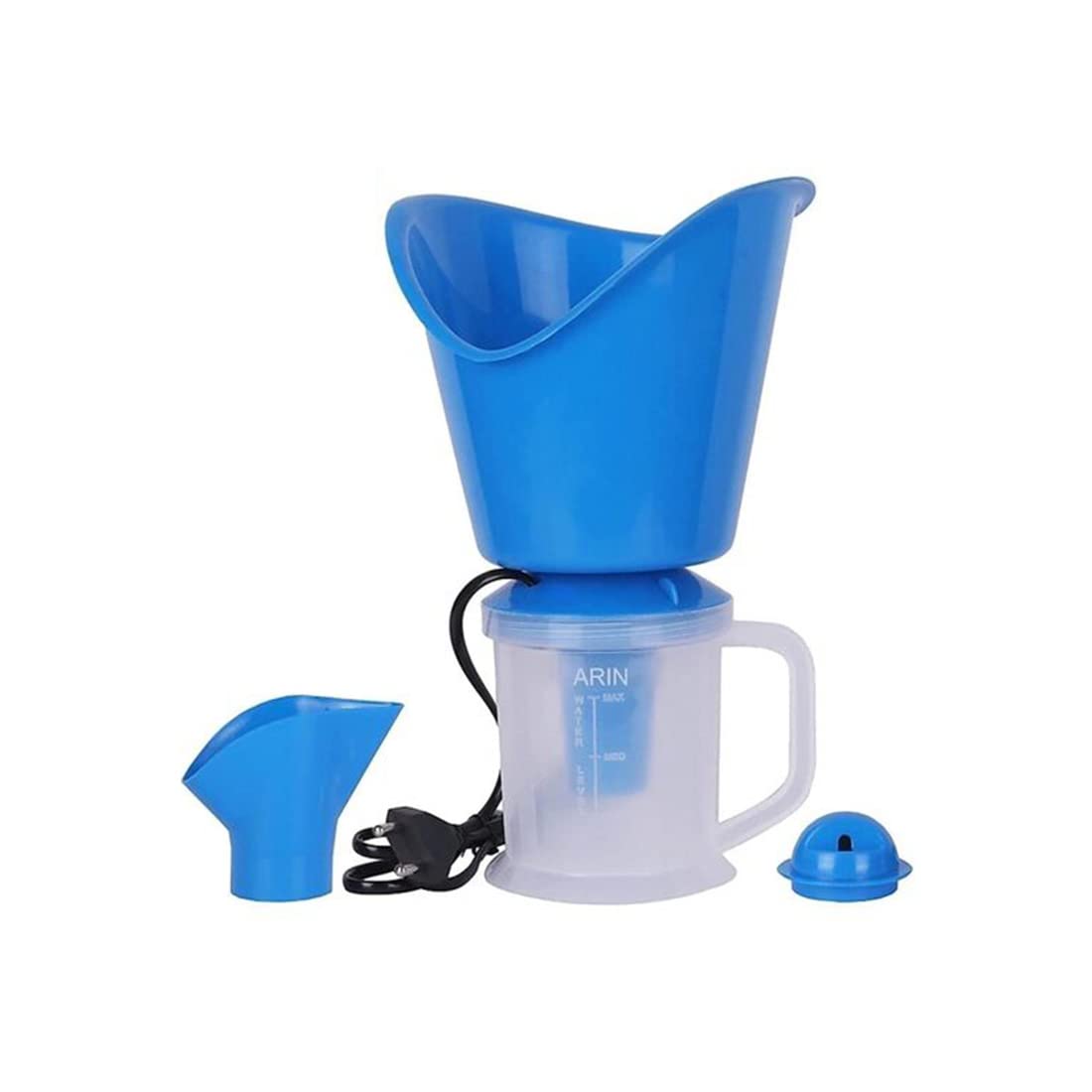 Dr. Care Cold & Cough Relief Vaporizer Steamer - Portable Steam Inhaler for Adults, Kids - Facial Steamer for Congestion Relief & Skin Care - Blue (Perfect for Home, Office & Travel Use)
