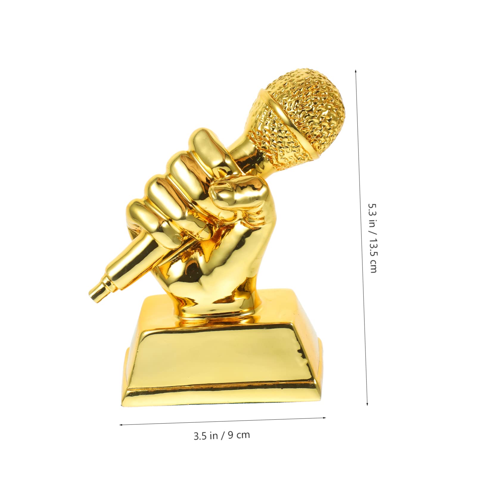 2 Pack Singing Contest Microphone Trophy - Resin Musical Award for Kids - Perfect for Singing Competitions, Talent Shows & School Events
