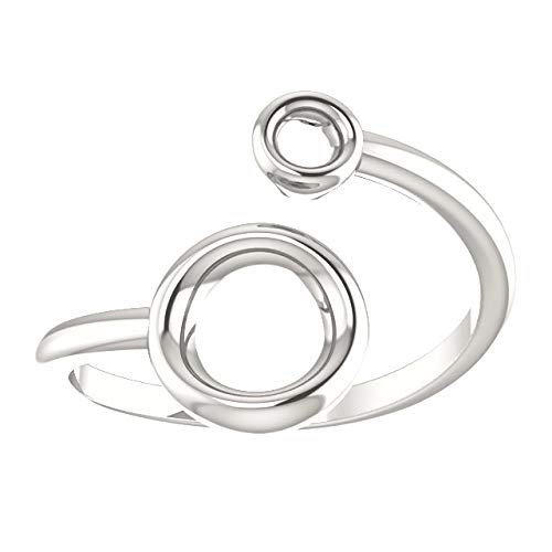 Sterling Silver Double Circle Bypass Ring - Elegant Stackable Jewelry for Women | Perfect for Everyday Wear, Date Nights & Gift Giving