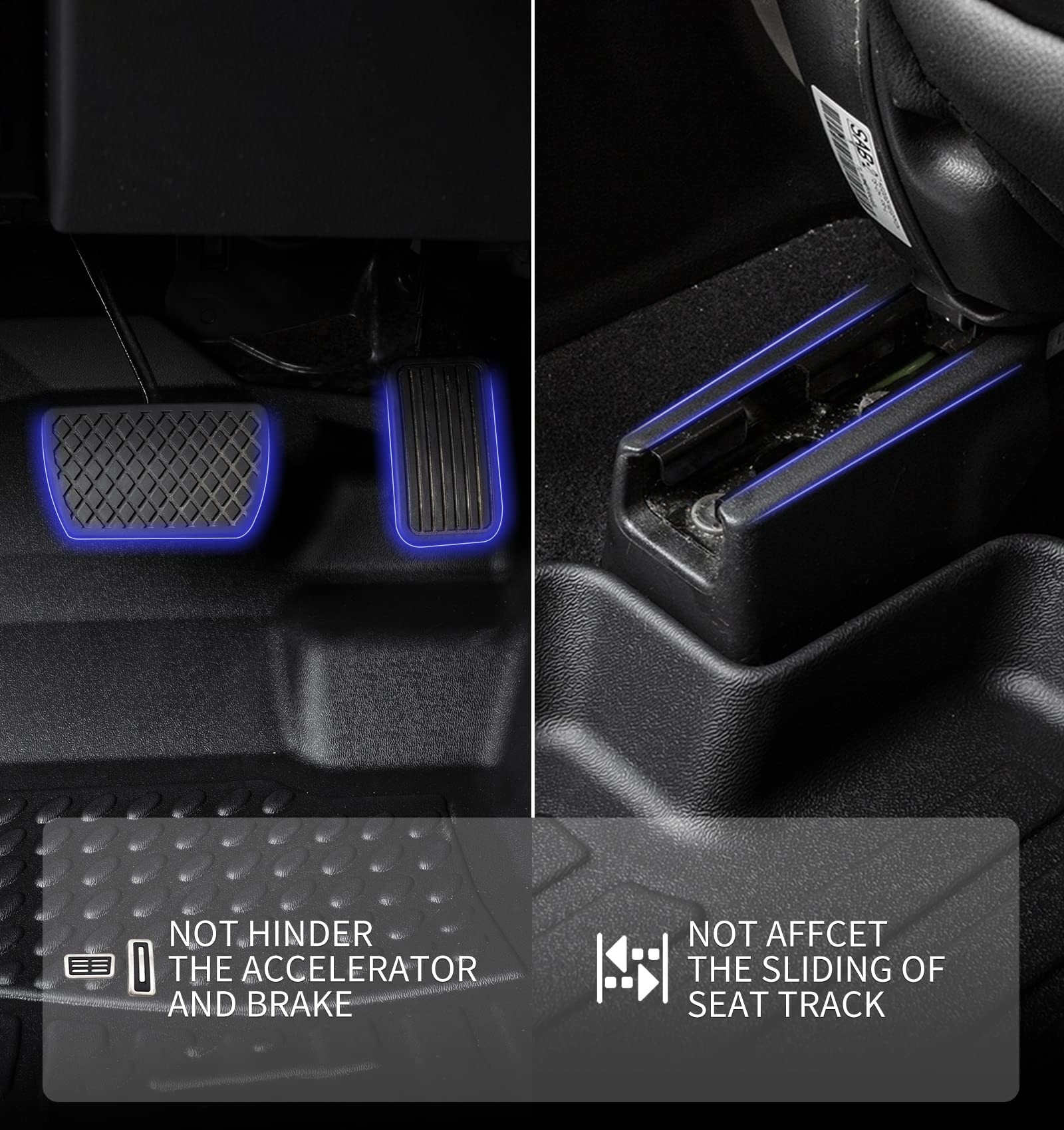 Premium All-Weather Floor Mats for Honda Civic 2022-2025 Models (Sedan/Hatchback/Si) - Heavy Duty Car Floor Liners with 2nd Row & USB Port Protection - Perfect for Daily Commute, Road Trips & Winter Weather - Black